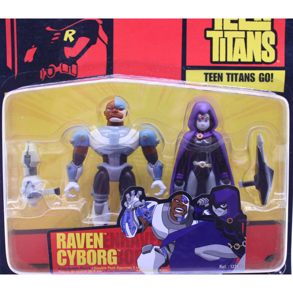 Teen Titans Go! Raven & Cyborg Actionfiguren (2004) | Bandai | hoppla-stuff.de